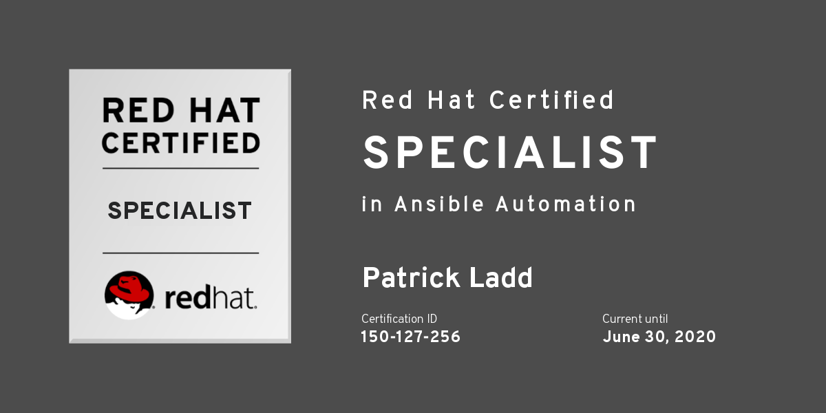 Red Hat Certified Specialist in Ansible Automation