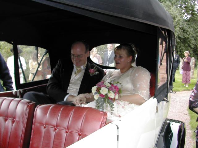 We left the church in a 1928 Austin Clifton Tourer...