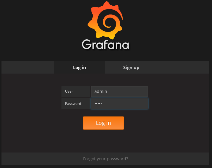 Grafana login